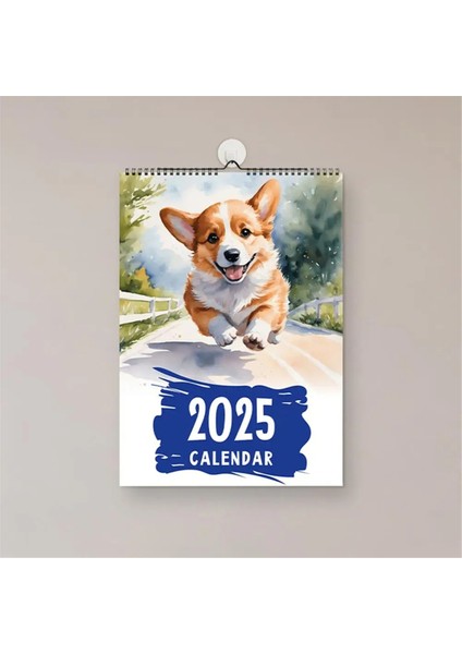 Corgi Takvimi 2025 Köpek Takvimi Duvar Takvimi (Yurt Dışından)
