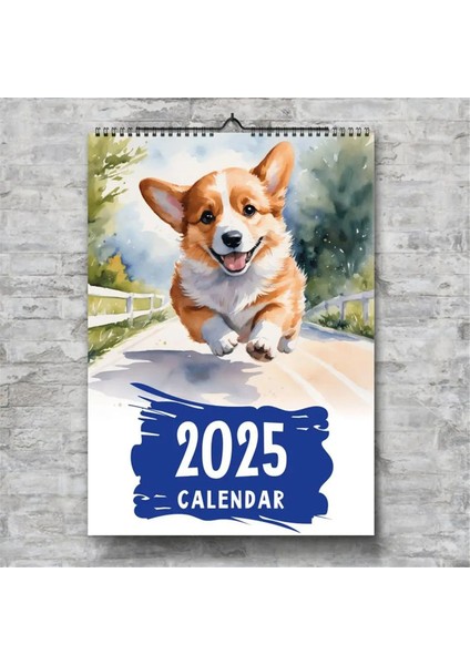 Corgi Takvimi 2025 Köpek Takvimi Duvar Takvimi (Yurt Dışından)