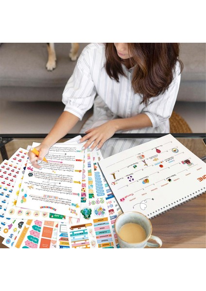 2024 Planlayıcı Çıkartmaları - 24 Sayfa 1000+ Takvim Festivali Çıkartmaları (Yurt Dışından)