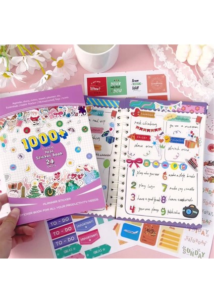 2024 Planlayıcı Çıkartmaları - 24 Sayfa 1000+ Takvim Festivali Çıkartmaları (Yurt Dışından) fırsatları