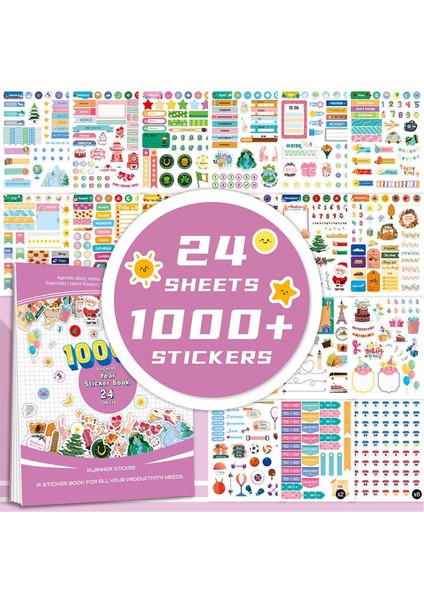 2024 Planlayıcı Çıkartmaları - 24 Sayfa 1000+ Takvim Festivali Çıkartmaları (Yurt Dışından) indirimleri