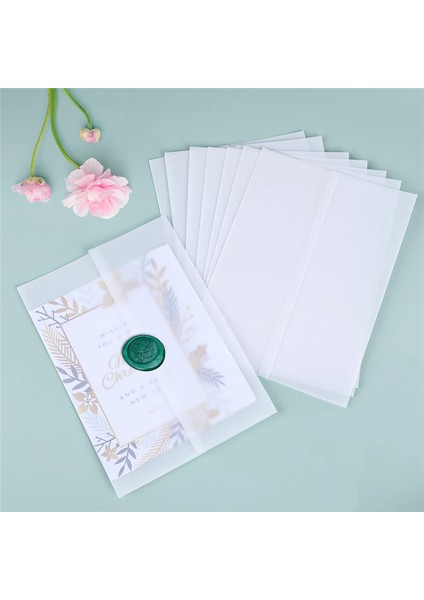 120 Adet Önceden Katlanmış Vellum Kağıdı, Yazdırılabilir Vellum Ceketler 5x7 Inç (Yurt Dışından)