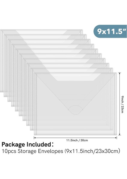 10 Paket Büyük Saklama Çantası, Yeniden Kapatılabilir Plastik Zarf Cepleri (Yurt Dışından) modelleri