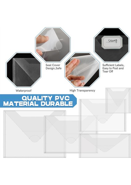 10 Paket Büyük Saklama Çantası, Yeniden Kapatılabilir Plastik Zarf Cepleri (Yurt Dışından) fırsatları