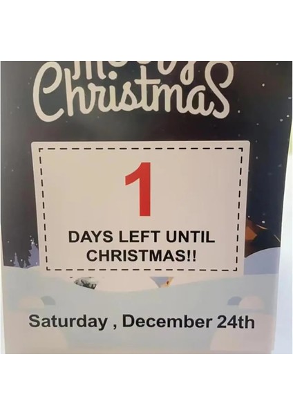 2024 100 Günlük Noel Geri Sayım Takvimi Masaüstü Advent Takvimi (Yurt Dışından)
