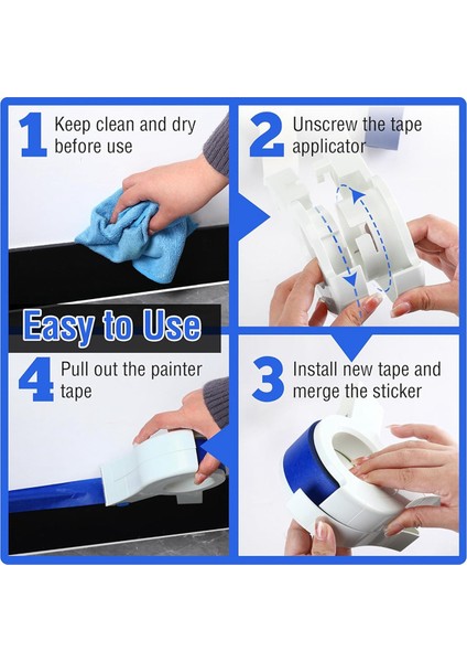 1 Paket Maskeleme Boya Bandı Aplikatörü Her Biri 1,4 Inç Boyacı Bandı Mavi (Yurt Dışından) indirimleri