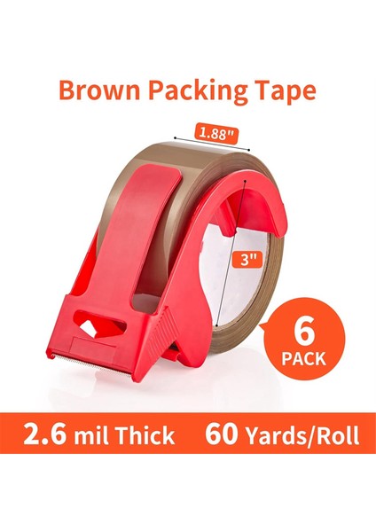 6 Rulo Kahverengi Paketleme Bandı, Ağır Hizmet Paketleme Bandı Yedekleri (Yurt Dışından) fiyatları