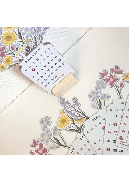 4 x 8 Inç 2024 Tabanlı Masa Takvimi, Çiçekli Küçük Masa Takvimi (Yurt Dışından) indirimleri