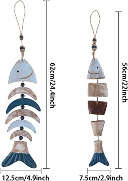 Balık Dekoru, Asılı Balık Çanı, Deniz Temalı, Göl Evi, 2 Adet (Yurt Dışından) fırsatları