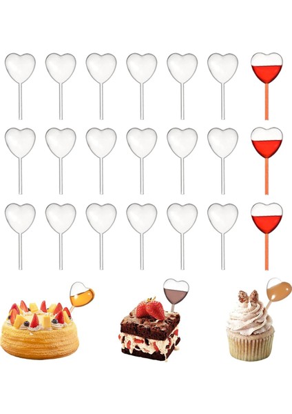 100 Parça Kağıt Kek ve Reçel Damlalıklı Dekorasyon Seti, (Kalp Şeklinde) (Yurt Dışından) indirimleri