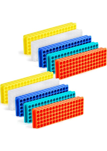 10 Adet Tüp Rafı Her Biri 80 Kuyu Vial Rafı Test Tüp Rafı (Yurt Dışından)