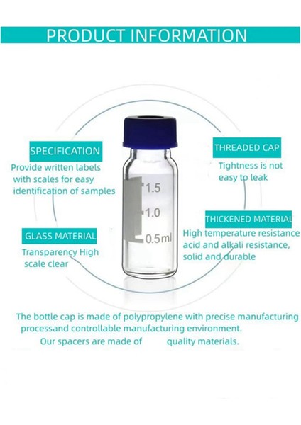 100 Paket Flakon, 2 ml Hplc Flakon, Üzerine Yazma Noktası ve Derecelendirmelerle, Şeffaf (Yurt Dışından) fırsatları
