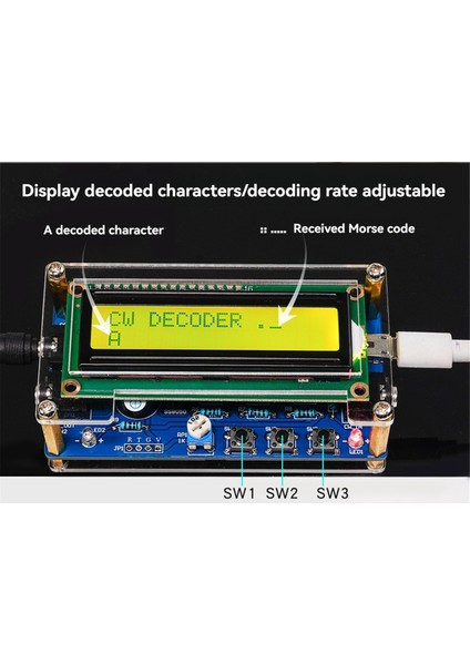 Cw Morse Kodu Çözücü Dıy Kiti Cw Eğitmen Morse Kodu Çözücü (Yurt Dışından)