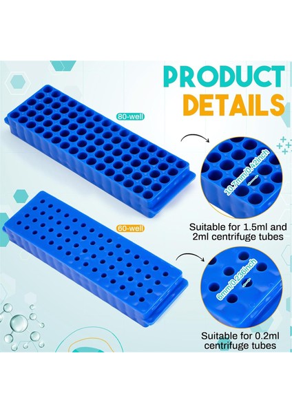 10 Adet Tüp Rafı Her Biri 80 Kuyu Vial Rafı Test Tüp Rafı (Yurt Dışından) fırsatları