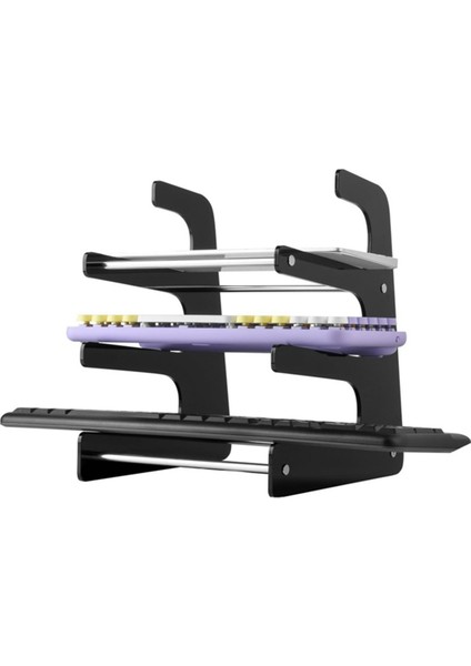 Mekanik Klavye Tutucu Ekran Standı Klavye Rafı Siyah (Yurt Dışından) indirimleri