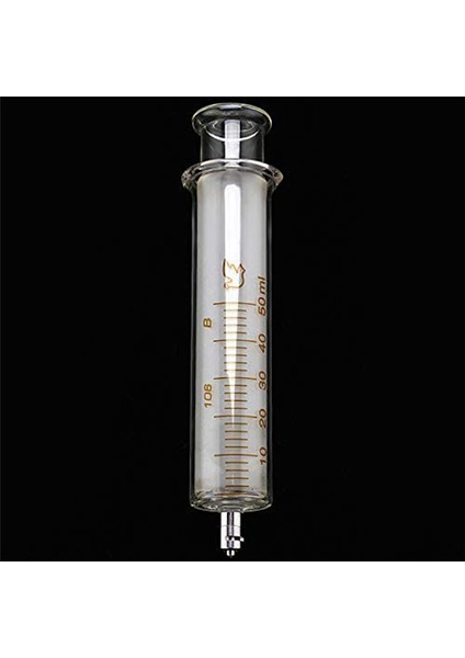 1 Adet Kapaklı Cam Şırınga 50CC/ML Laboratuvar Laboratuvarı Için (Yurt Dışından)
