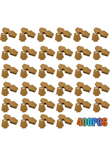 400 Adet Mücevher Paketleme Kraft Kağıt Kolye Tutucu Etiketler Kart (Yurt Dışından)
