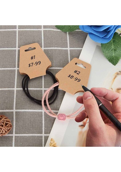 400 Adet Mücevher Paketleme Kraft Kağıt Kolye Tutucu Etiketler Kart (Yurt Dışından)