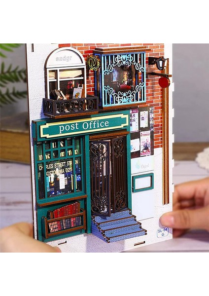 3D Ahşap Puzzle Kitap Destekleri, Kendin Yap Kitap Köşesi Seti, Sensörlü Işıkla (Yurt Dışından)