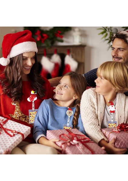 12 Adet Noel Rozeti Makarası Keçe Rozet Tutucu (Yurt Dışından)
