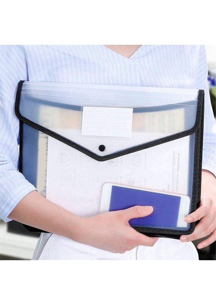 Çıtçıtlı Tokalı ve Cepli A4 Çantalı Zarf Genişletme Dosya Klasörü (Yurt Dışından)