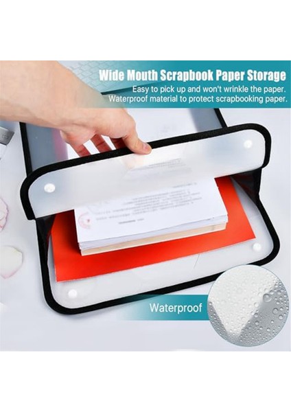 5 Adet Scrapbook Kağıdı Saklama Düzenleyicisi, 12X12 Sayfalar Için, Saplı (Yurt Dışından)
