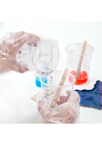 200 Adet 8oz Tek Kullanımlık Ölçüm Kapları Plastik Epoksi Reçine Karıştırma Kapları (Yurt Dışından)