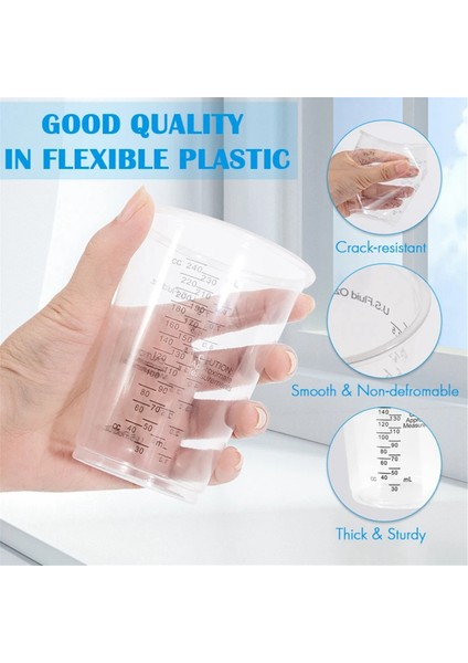 200 Adet 8oz Tek Kullanımlık Ölçüm Kapları Plastik Epoksi Reçine Karıştırma Kapları (Yurt Dışından) indirimleri