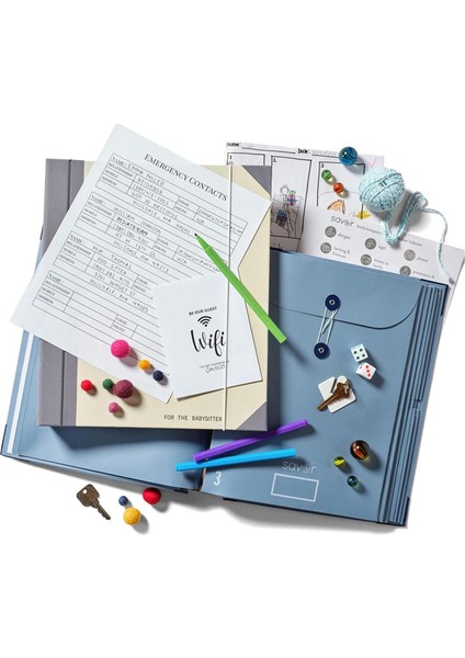 Ofis/okul Için Genişleyen Klasör ve Defter Saklama Çantası Mavi (Yurt Dışından)