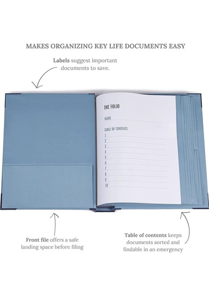 Ofis/okul Için Genişleyen Klasör ve Defter Saklama Çantası Mavi (Yurt Dışından)