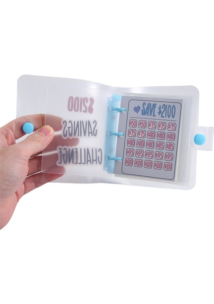 Para Biriktirme Mücadelesi Nakit Zarflı Mini Bütçe Dosyası Mavi (Yurt Dışından)