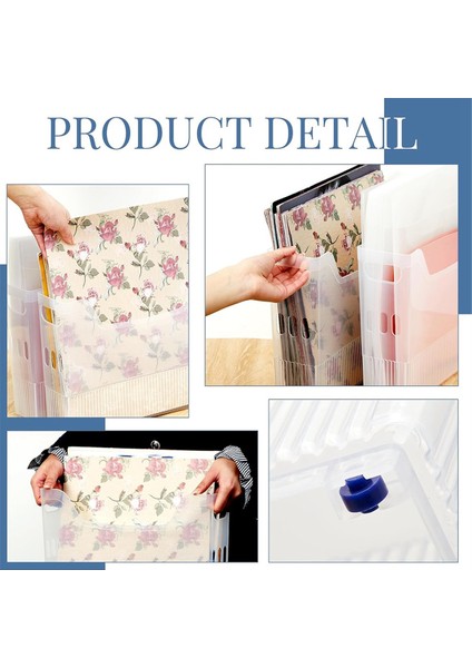 30.48X30.48 cm Etiketli ve 2 Scrapbook Kağıdı Saklama Kutusu (Yurt Dışından)