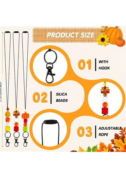 Kadınlar Için Kimlik Rozetleri ve Anahtarlar Için 3 Adet Boyun Askısı, Boncuklu Kopmalı Boyun Askısı (Yurt Dışından) fiyatları