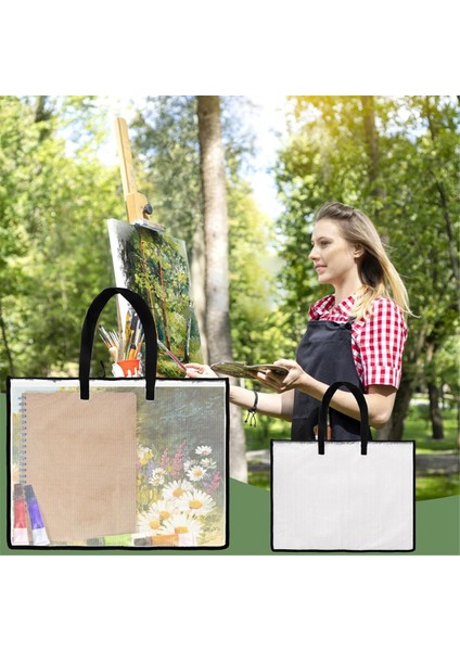 19X25 Sanat Portföy Çantaları, Şeffaf Portföy Klasörü 2 Adet (Yurt Dışından)