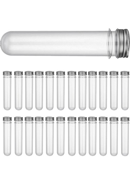 50 Adet 45ML Şeffaf Plastik Test Tüpü, Numune Tüpü (Yurt Dışından)