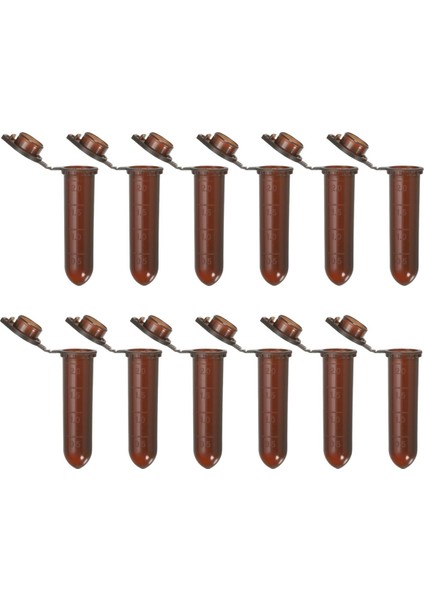 2ml 1000 Adet Yuvarlak Tabanlı Santrifüj Tüpü, Çıtçıtlı Kapaklı, Kahverengi (Yurt Dışından)