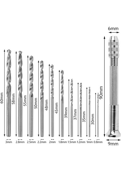 Gümüş El Büküm Matkabı Ağaç Işleme El Delme Aleti 0.8-3.0mm (Yurt Dışından) fiyatları