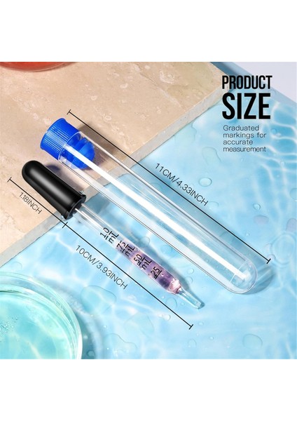 2 Paket 1 ml Cam Damlalıklı Pipet, Damlalıklı Göz, Düz Uç (Yurt Dışından)