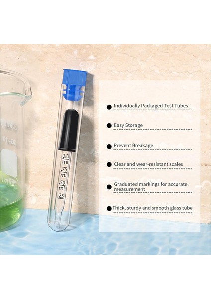 2 Paket 1 ml Cam Damlalıklı Pipet, Damlalıklı Göz, Düz Uç (Yurt Dışından)