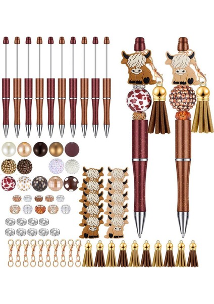 12 Parça Stil Boncuklu Kalemler Toplu Boncuk Kalemler (Yurt Dışından)