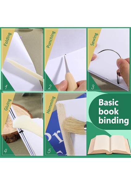 65 Parça Kitap Ciltleme Seti Kitap Ciltleme Malzemeleri Kemik Klasör Aracı (Yurt Dışından)