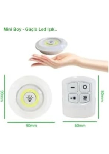 Httphop Kumandalı 3’lü Set Hero LED Kabin LED Mutfak Tezgah Banyo Dolap Aydınlatma Gece Lambas