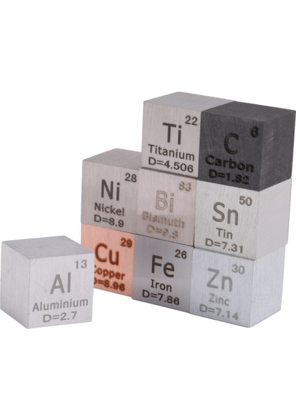 Elements Kare Set 9 Adet 0,39 Inç 10MM Öğretim Aracı Hediyeleri Için (9 Adet) (Yurt Dışından)