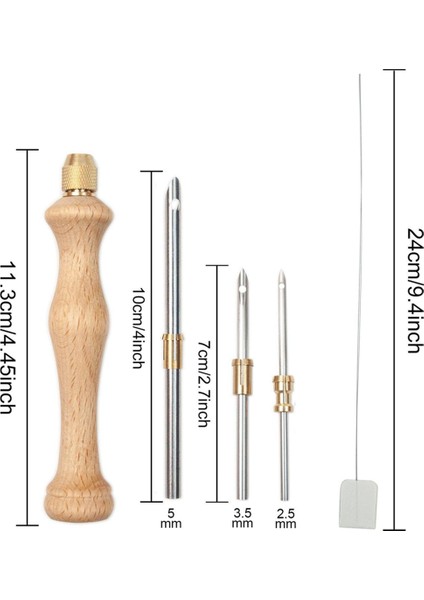 [2 Set] 5 Parça Delme Iğnesi 2,5/3,5/5 mm Iğne Delme Kiti (Yurt Dışından)