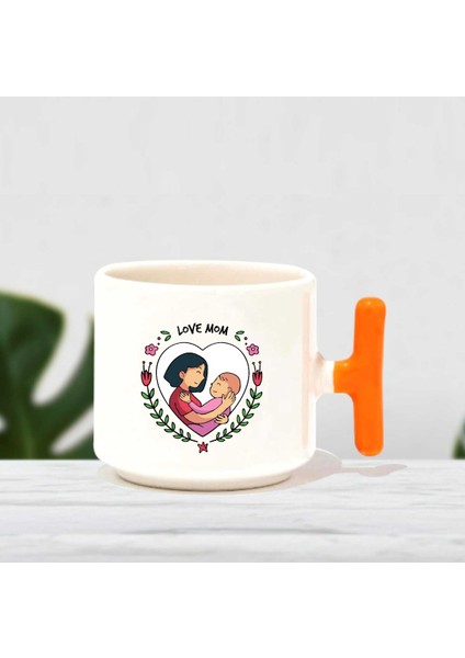 Love Mom Yazılı Kemik Kupa