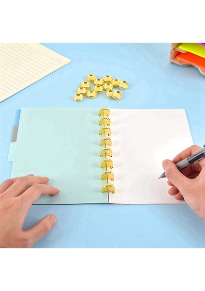 20 Adet Defter Scrapbooking Için Bağlayıcı Halkalar Kitap Diskleri (Altın) (Yurt Dışından)