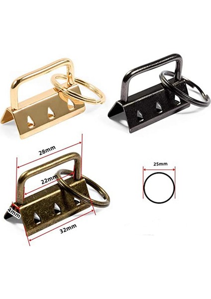 30 Adet 32MM Kuyruk Klipsi Seti 5 Renkli Kurdele Askı Klipsi Anahtarlıklı (Yurt Dışından)