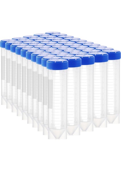 50ML Vidalı Kapaklı Plastik Santrifüj Tüpleri, Kapaklı Konik Tüpler (Yurt Dışından)