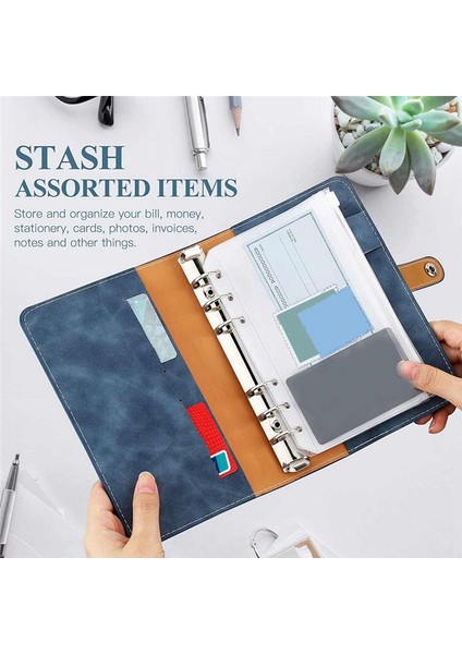 6 Halkalı Defter Klasörü Pu Deri Klasör Defter Klasörü Kapağı (Yurt Dışından)