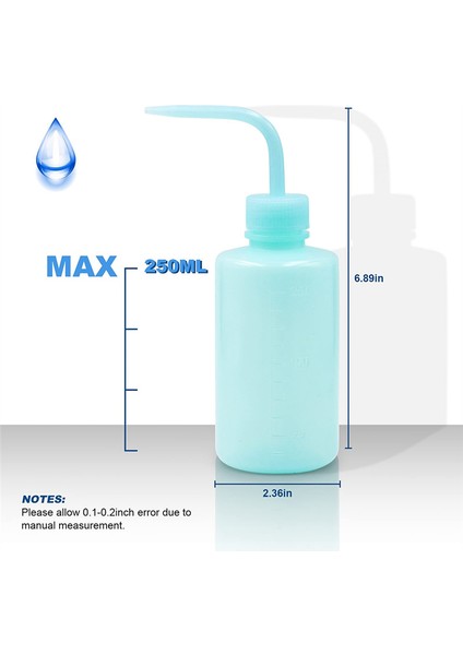 10 Adet 250ML Yıkama Şişesi Mavi Dar Ağız Sıkma Şişesi (Yurt Dışından)